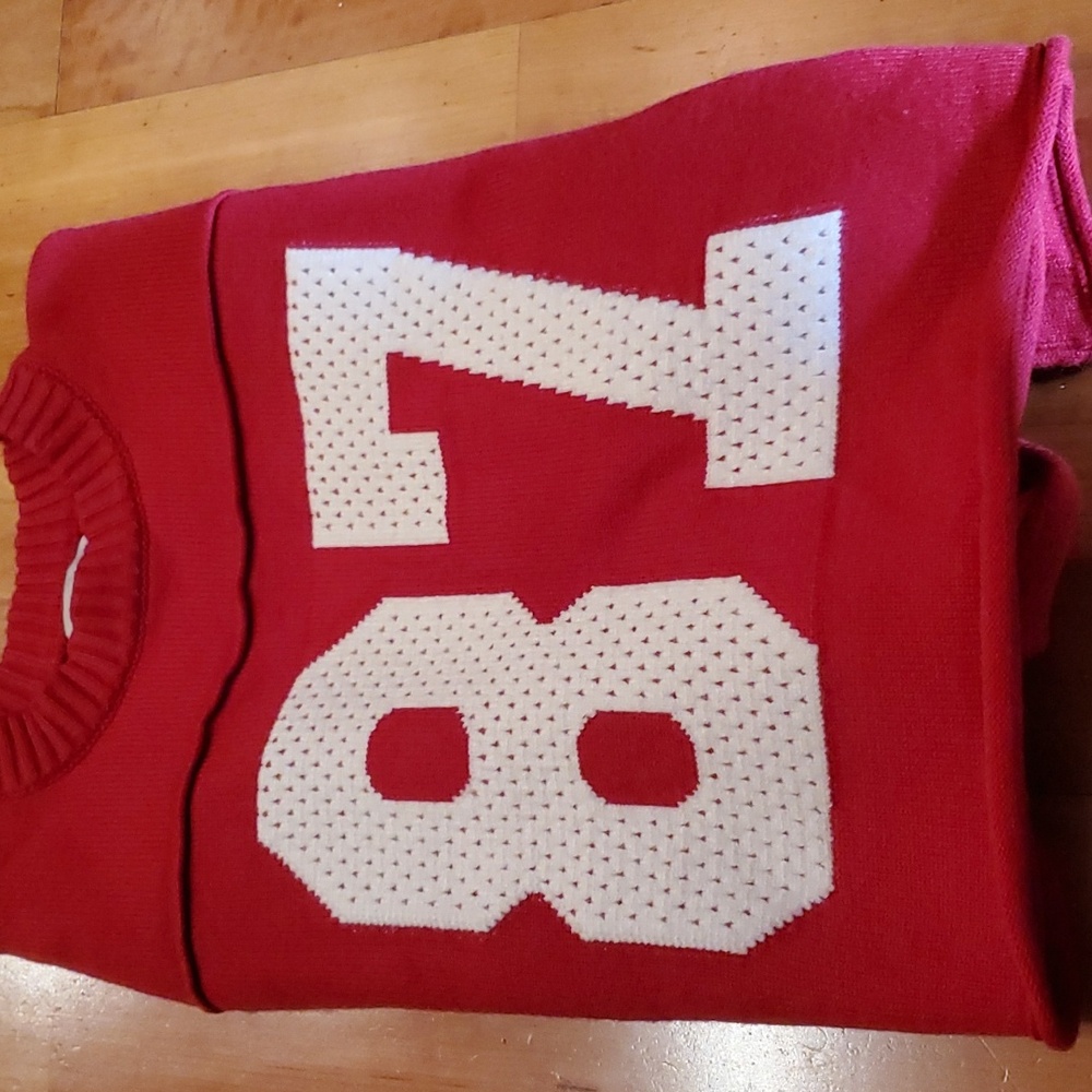 COPY - CHUNKY  OVERSIZED CROPPED SWEATER #87 RED SMALL - Picture 11 of 15